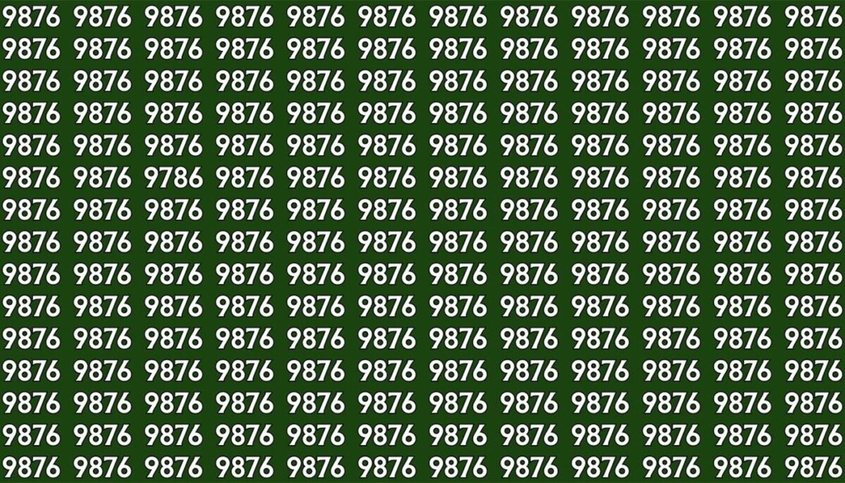 Imagine Stire Test de perspicacitate | Găsiți numărul 9786 „pierdut” dintre numerele 9876 din imagine! | 2review.ro