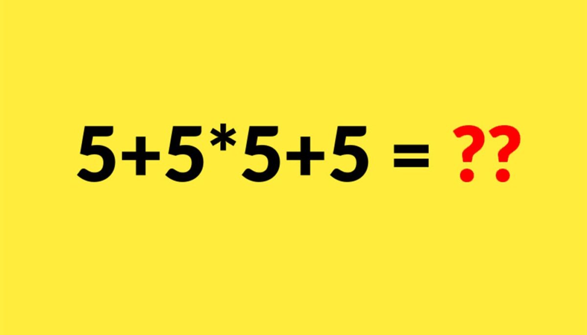 Imagine Stire Test de inteligență pentru matematicieni | Calculați în 5 secunde: 5 + 5 x 5 + 5 = ? | 2review.ro