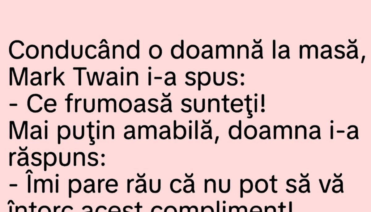 Imagine Stire BANC | Mark Twain și doamna frumoasă | 2review.ro