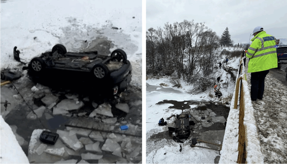 Tragedie în familia unui preot din Vatra Dornei! Preoteasa a căzut cu mașina în râul Bistrița, împreună cu cei 5 copii: unul dintre ei a murit