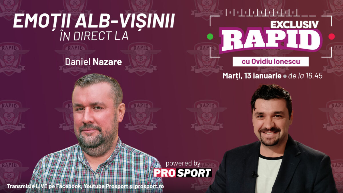 Rapid a încheiat cantonamentul, iar noi ne vedem azi la „EXCLUSIV RAPID”, în direct pe YouTube – ProSport, de la ora 16:45
