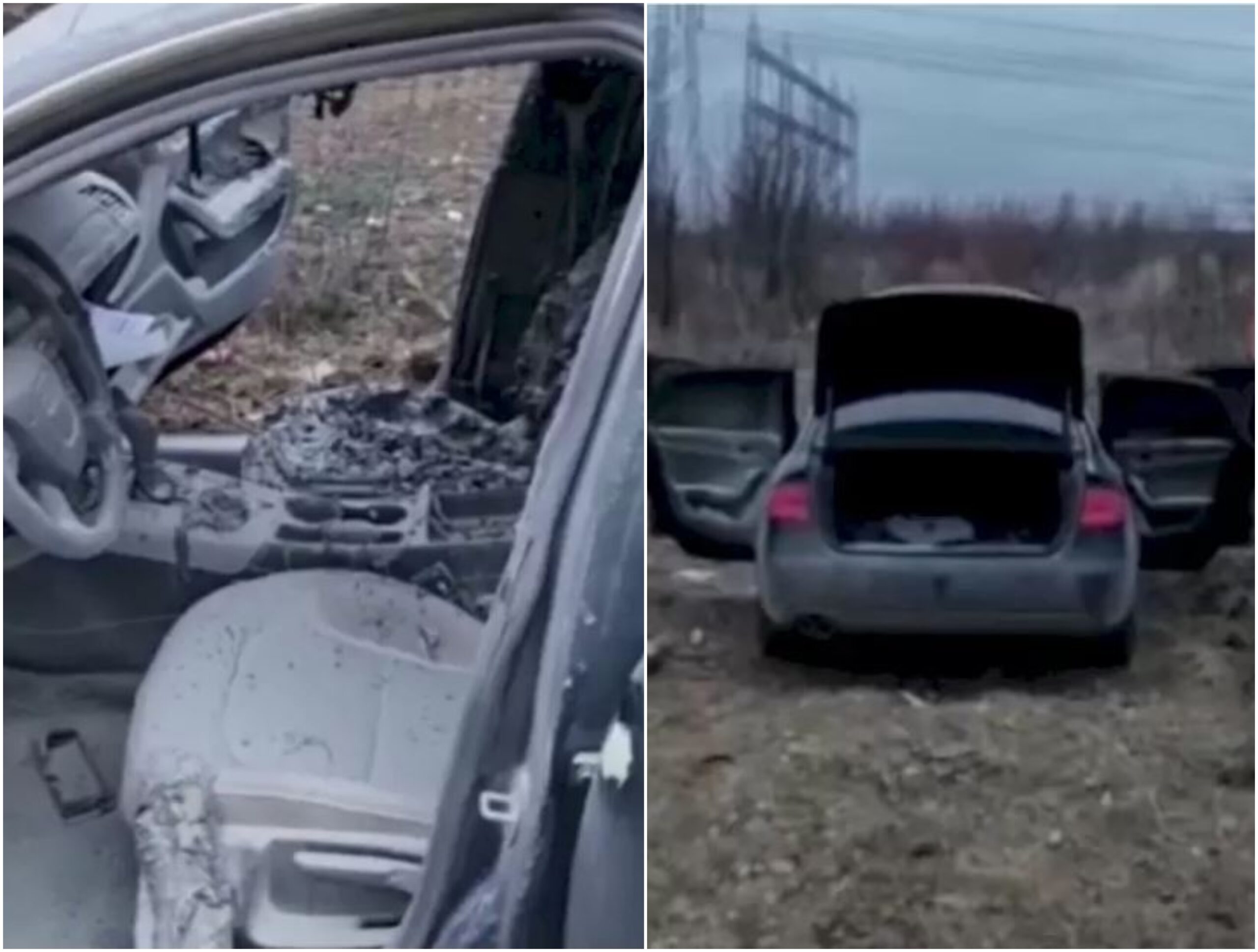 Masina pe care manelistul a incendiat-o când a încercat să-și omoare iubita