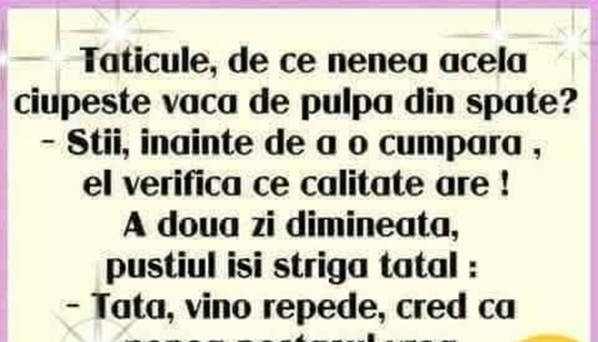 Imagine Stire BANCUL ZILEI | De ce se ciupesc vacile de pulpa din spate? | 2review.ro