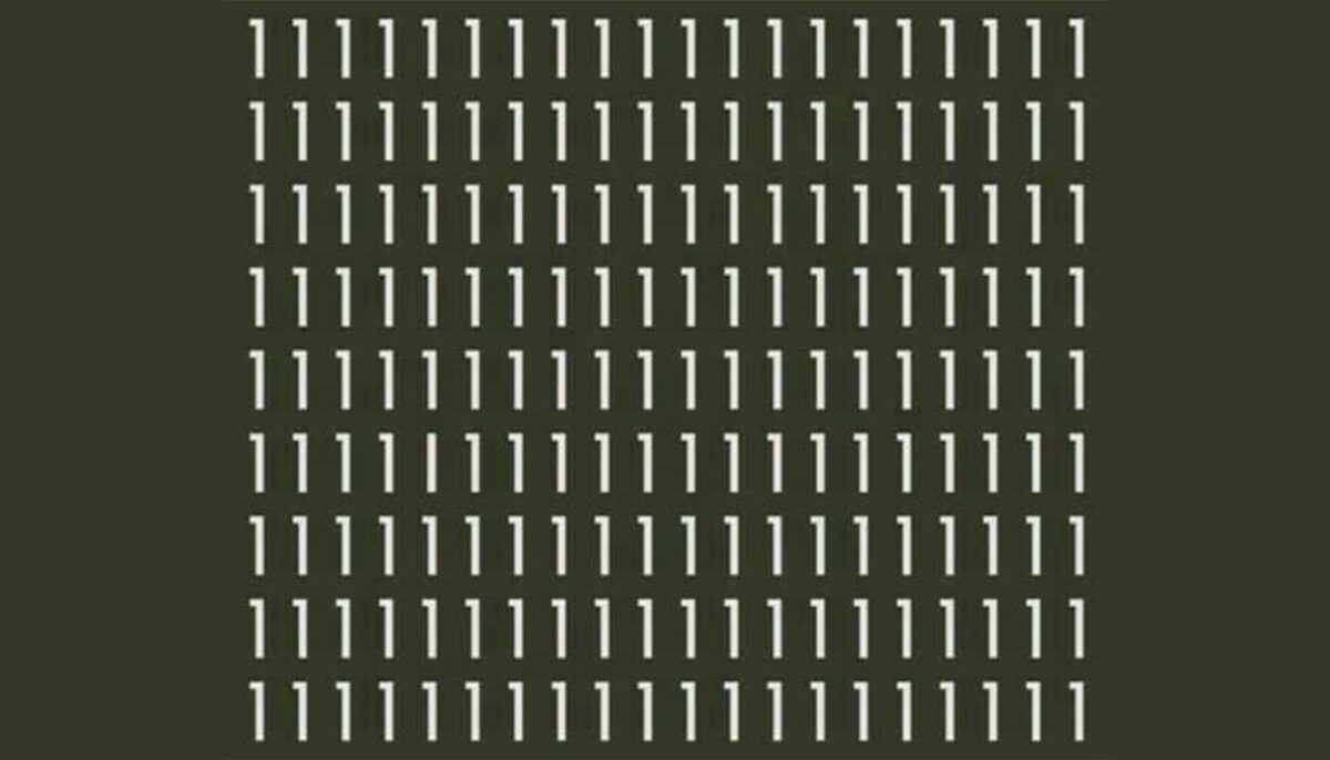 Imagine Stire TEST IQ | Găsiți singura literă „i” pierdută printre cifrele „1” din imagine | 2review.ro