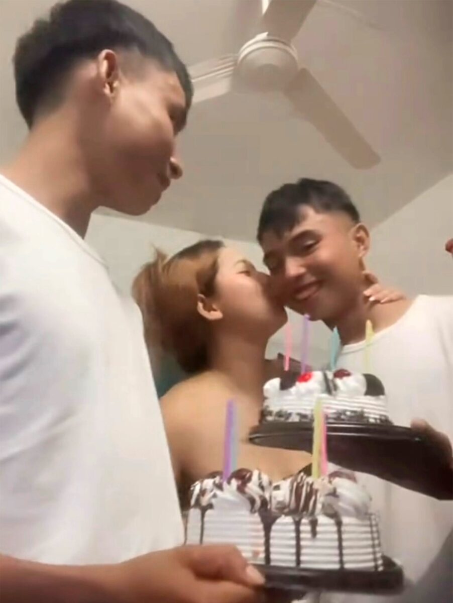 Nong Fah alături de gemeni