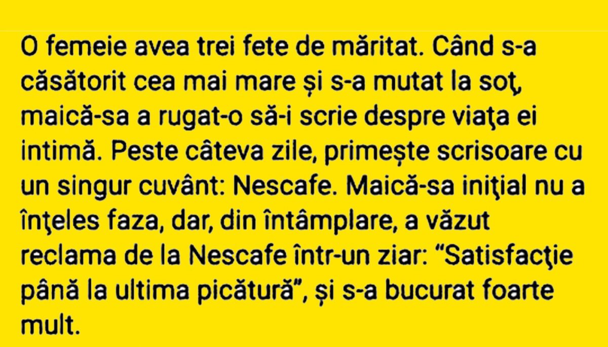 Imagine Stire BANCUL ZILEI | O femeie avea 3 fete de măritat | 2review.ro