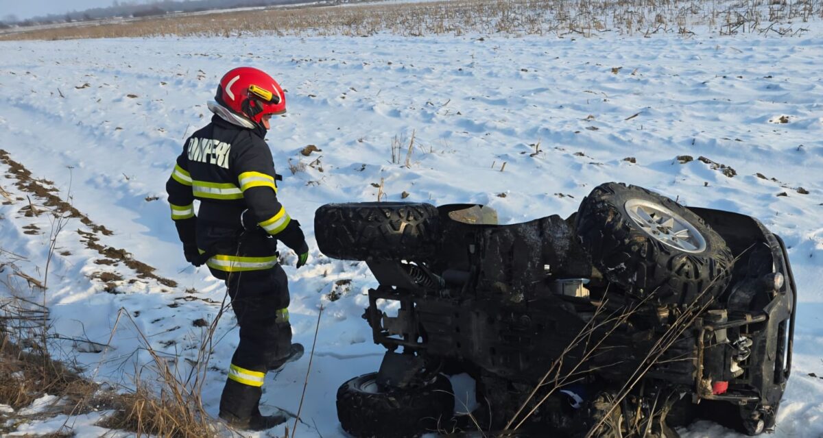 Tragedie în Florești, Giurgiu! Un tânăr s-a răsturnat cu ATV-ul în camp și a fost găsit după mai multe ore