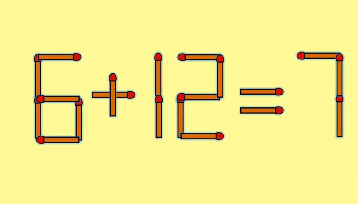 Imagine Stire Test IQ exclusiv pentru genii | 6 + 12 = 7 este greșit. Pentru a corecta egalitatea, mutați un singur chibrit | 2review.ro