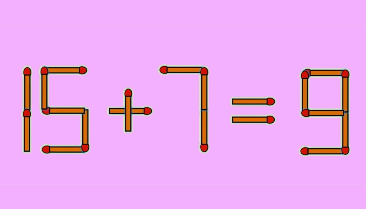 Imagine Stire Test IQ exclusiv pentru genii | 15+7=9 este greșit. Pentru a corecta egalitatea, mutați un singur chibrit | 2review.ro