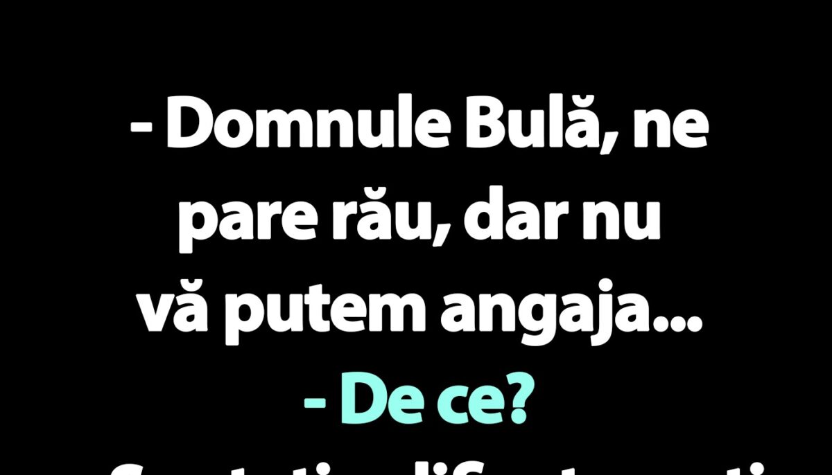 Imagine Stire BANC | „Domnule Bulă, ne pare rău, dar nu vă putem angaja” | 2review.ro