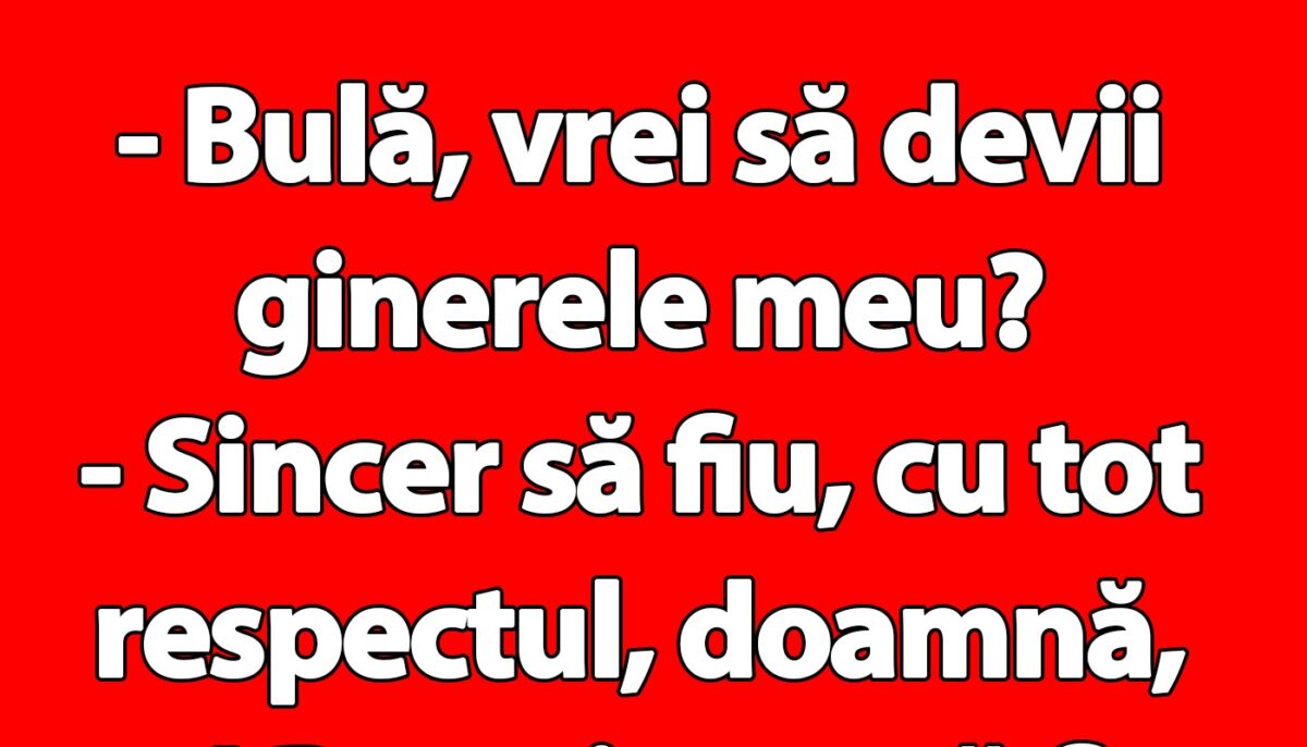 Imagine Stire BANC | „Bulă, vrei să devii ginerele meu?” | 2review.ro