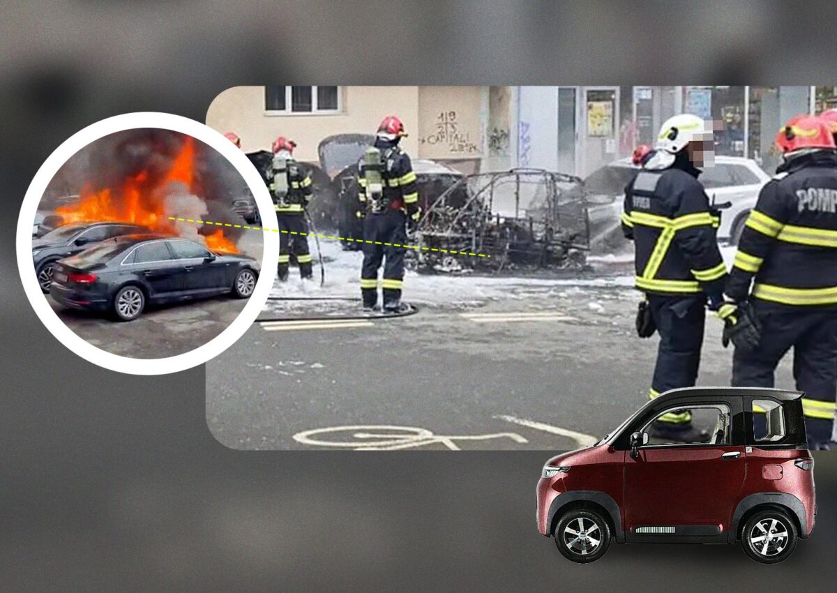 Imagine Stire Cât a costat mașina care a ars ca o torță în București. Cine a adus pe piața din România vehiculele electrice din China | 2review.ro