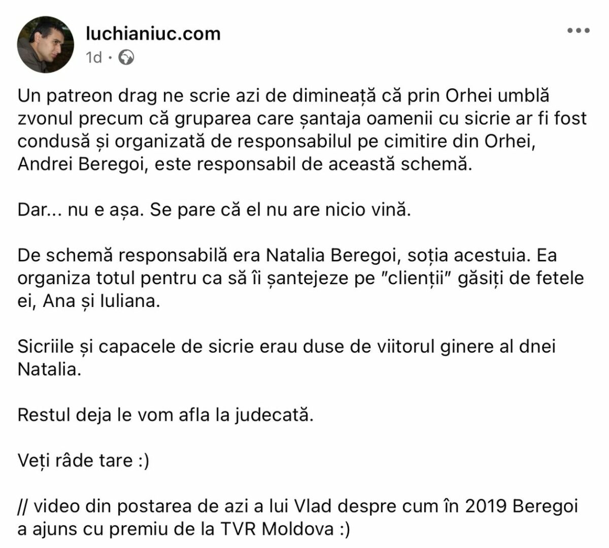 Adevărul despre scandalul în care familia Beregoi este implicată
