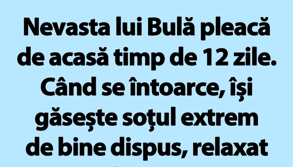 Imagine Stire BANC | Nevasta lui Bulă pleacă de acasă timp de 12 zile | 2review.ro
