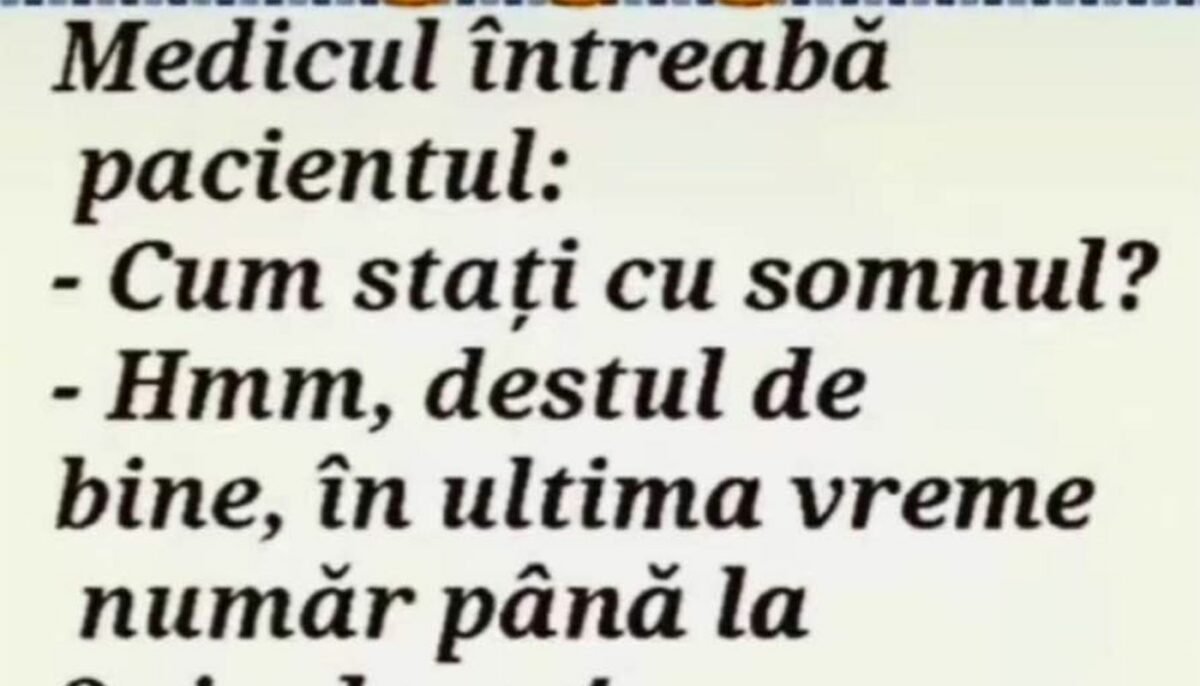Imagine Stire BANCUL ZILEI | Medicul întreabă pacientul: „Cum stați cu somnul?” | 2review.ro