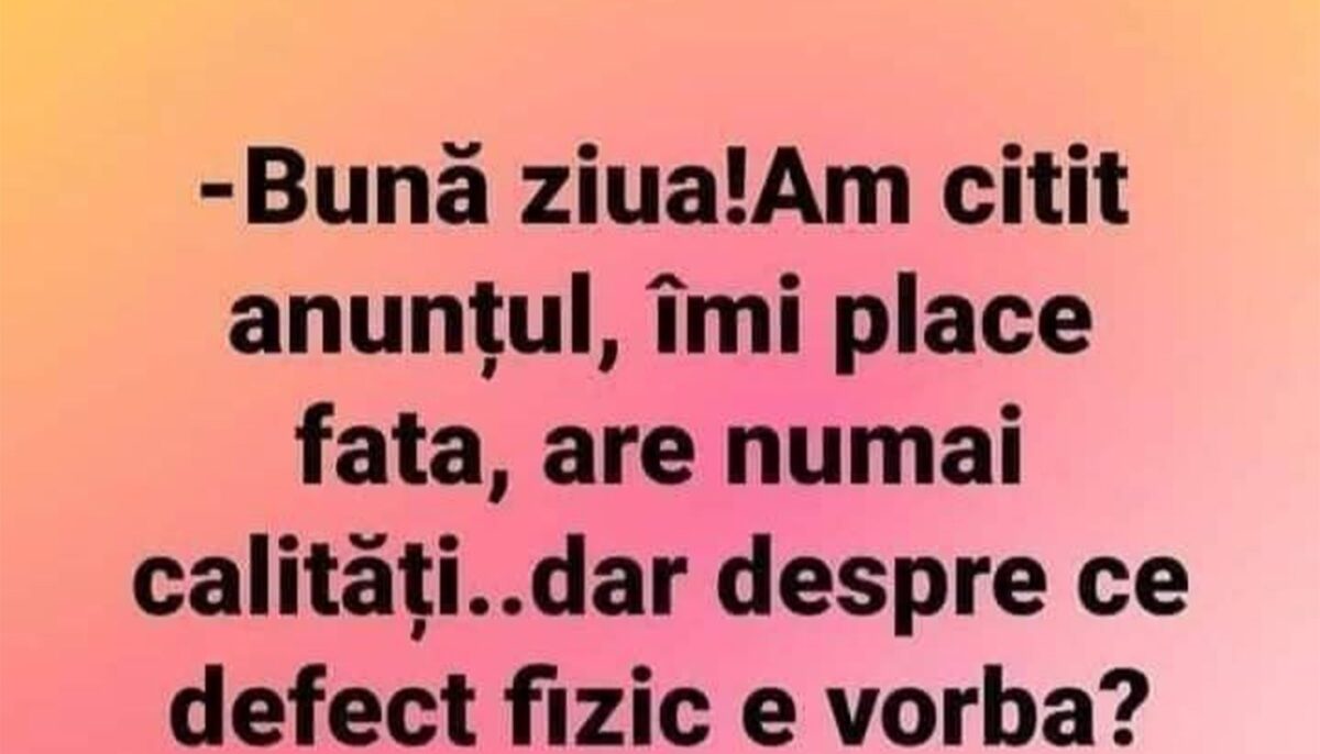 Imagine Stire Bancul de weekend | „Bună ziua, am citit anunțul” | 2review.ro