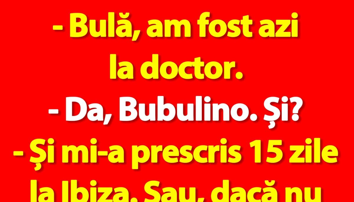 Imagine Stire BANC | Bulă, Bubulina și prescripția medicală | 2review.ro
