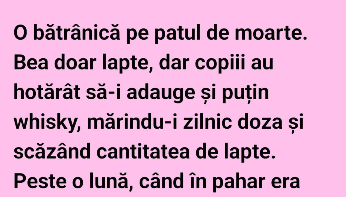 Imagine Stire BANCUL ZILEI | Bătrânica și doza de lapte | 2review.ro