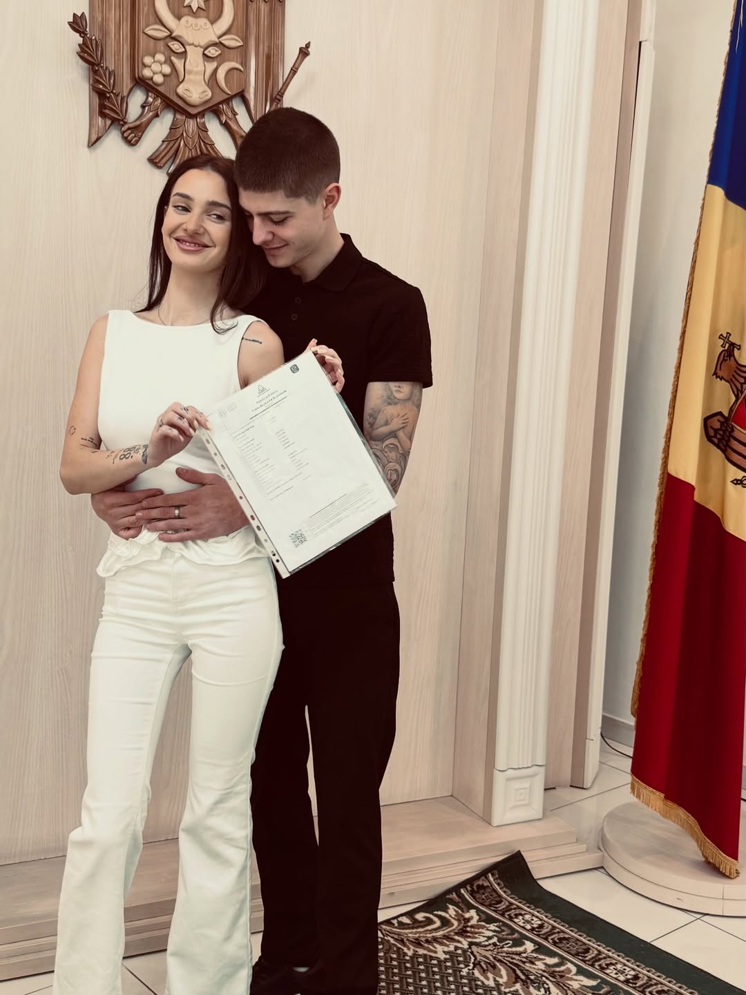 Olga Verbițchi la cununia civilă. SURSA FOTO: Olga Verbițchi/ Instagram