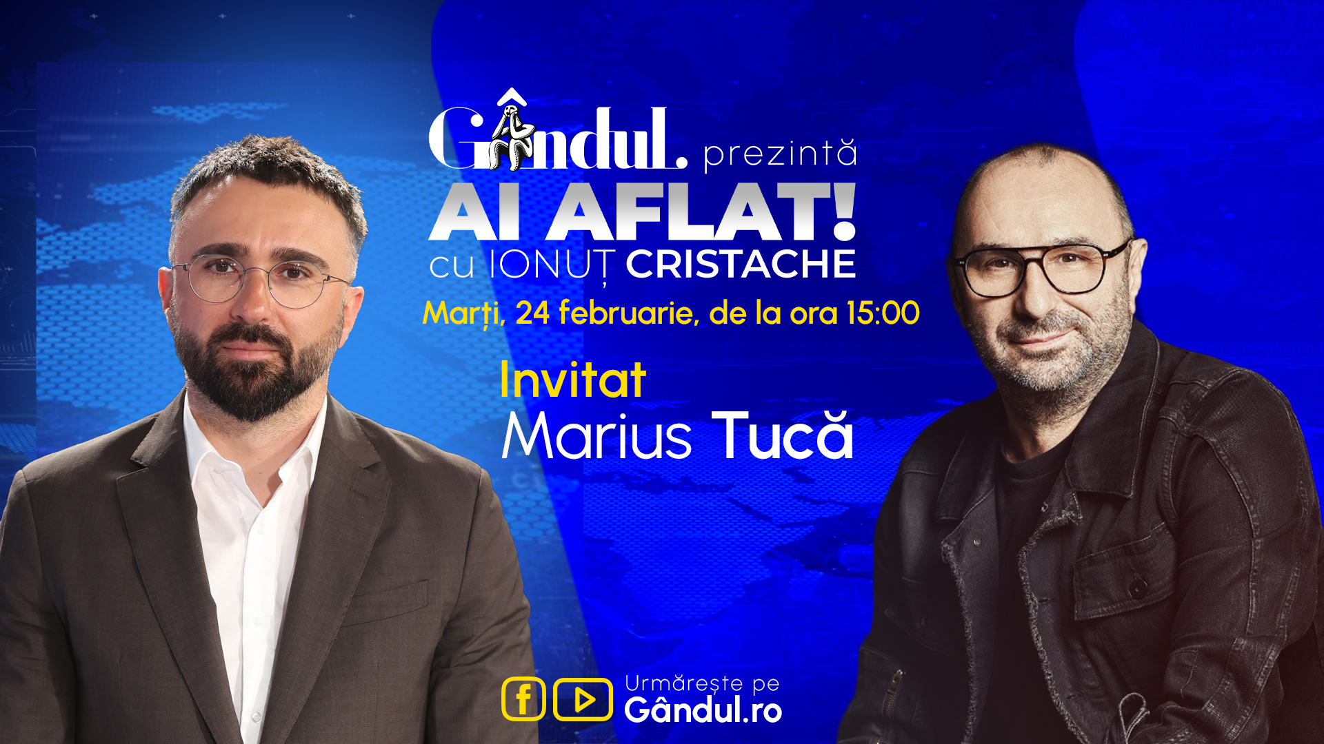 Emisiuni live Gândul pe 24 februarie 2026