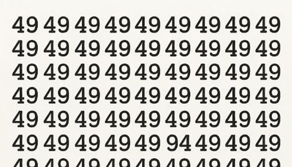 Imagine Stire Test de inteligență | Depistați singurul număr diferit de 49! Geniile reușesc în maximum 19 secunde | 2review.ro