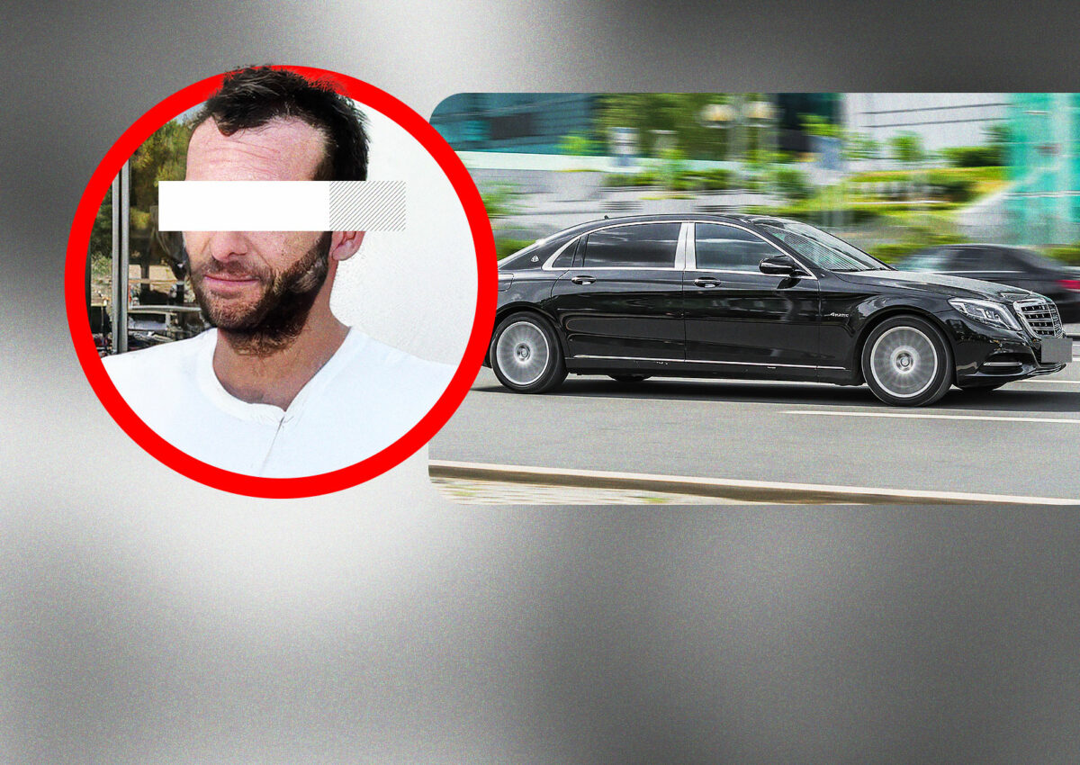 Imagine Stire Scene ca în filmele cu mafioți, în Capitală. Temutul interlop, prins înarmat, într-un Maybach blindat | 2review.ro