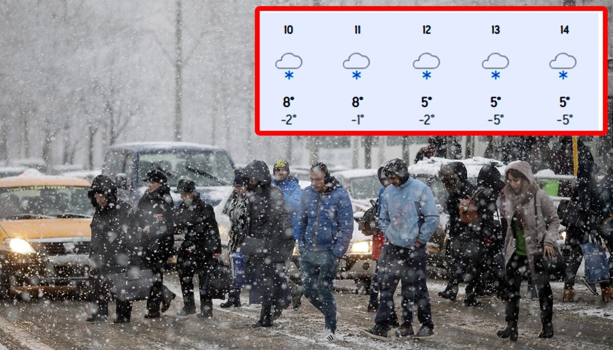5 zile la rând de ninsoare în aceste orașe din România, începând de marti, 10 martie, potrivit meteorologilor Accuweather