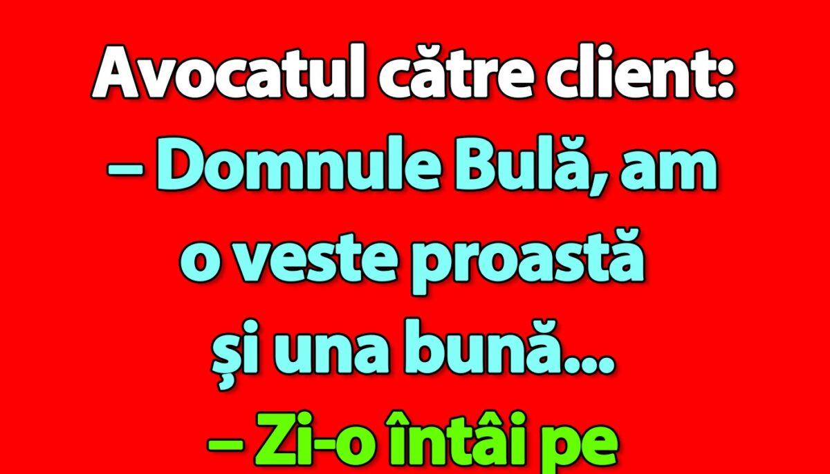 Imagine Stire Bancul de vineri | Bulă, avocatul și cele 2 vești | 2review.ro