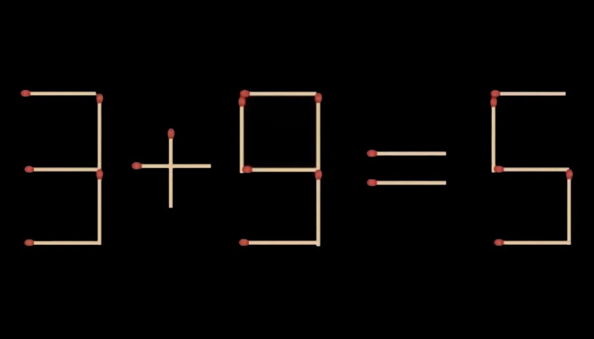 Imagine Stire Test de inteligență | Mutați un singur chibrit pentru a corecta 3 + 9 = 5 | 2review.ro