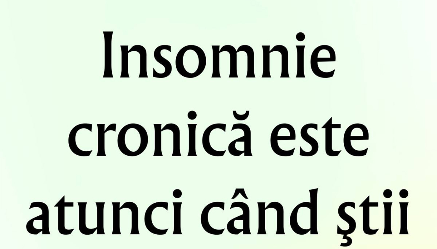 BANCUL ZILEI | Ce este insomnia cronică BANCUL ZILEI | Ce este insomnia cronică