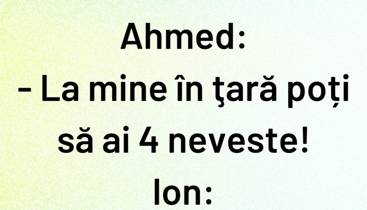 Imagine Stire BANCUL ZILEI | „La mine în țară poți să ai 4 neveste” | 2review.ro