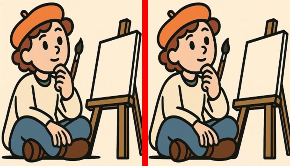 Imagine Stire Test de logică | Acești 2 pictori par identici, dar nu sunt. Identificați 3 diferențe! | 2review.ro