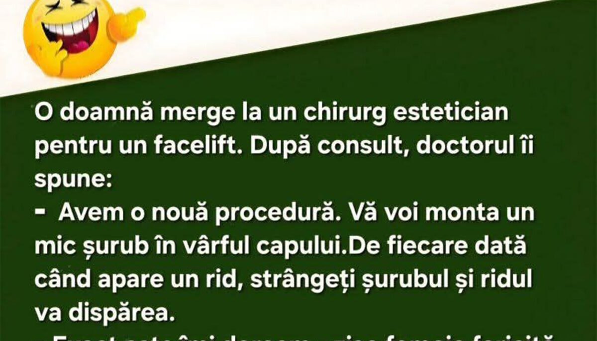 Imagine Stire Bancul sfârșitului de săptămână | Doamna, chirurgul estetician și șurubul | 2review.ro