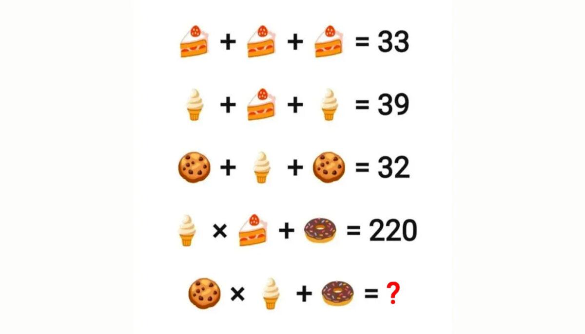Imagine Stire Test IQ exclusiv pentru genii | Cea mai dulce ecuație matematică: Care este rezultatul corect? | 2review.ro