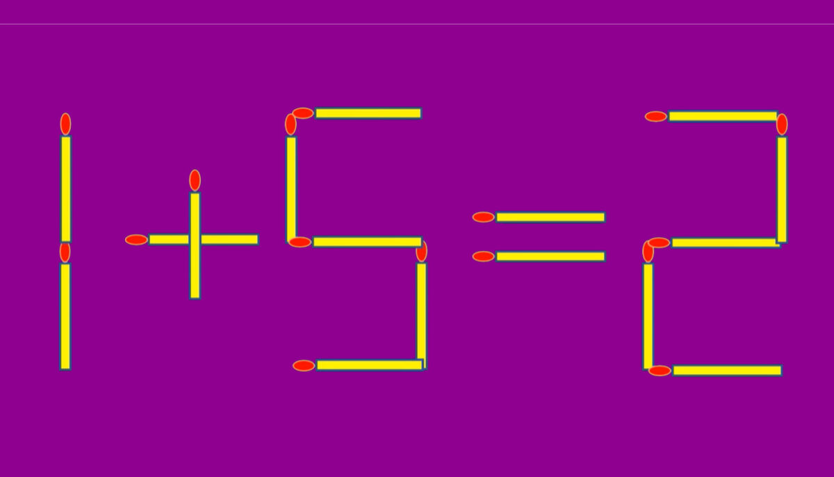 Imagine Stire Test IQ exclusiv pentru genii | 1 + 5 = 2 este greșit. Pentru a corecta egalitatea, mutați un singur chibrit | 2review.ro