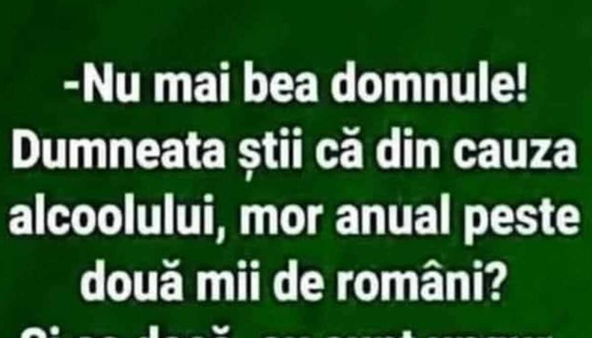 Imagine Stire BANCUL ZILEI | „Nu mai bea, domnule!” | 2review.ro