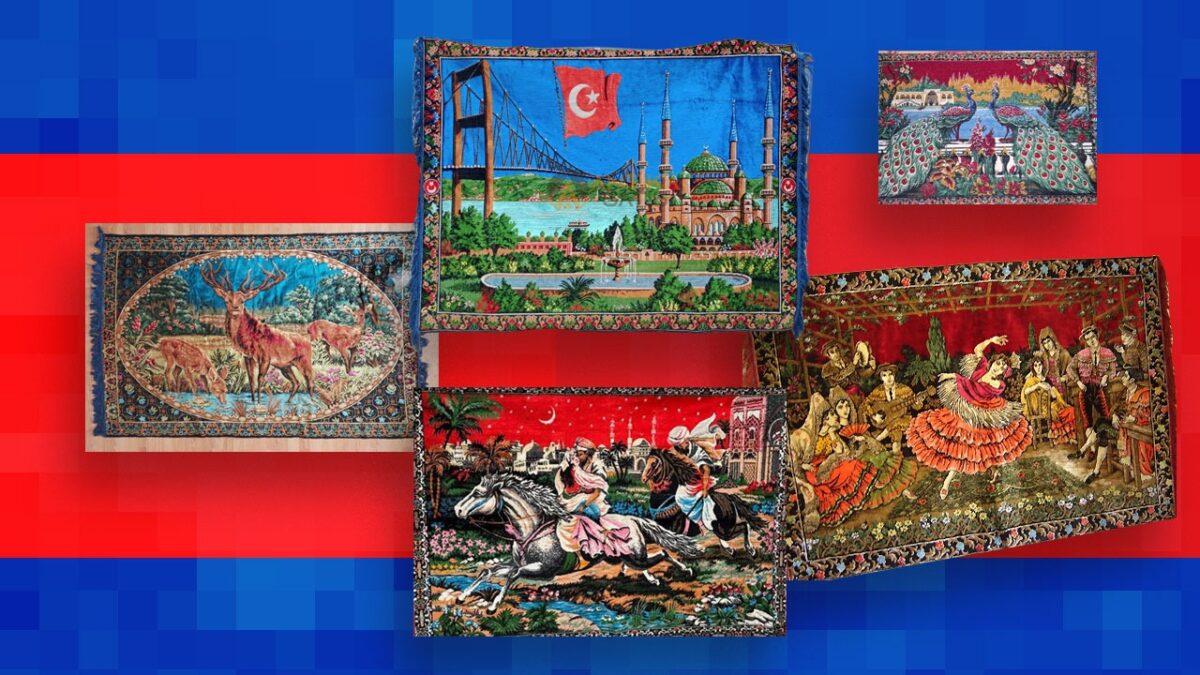 Imagine Stire Adevărata istorie a carpetelor de perete cu Răpirea din Serai, Cerbul și căprioara bând apă la izvor, păuni sau dansatoare de flamenco. Povestea pe care nu ți-a spus-o nimeni din presa românească | 2review.ro