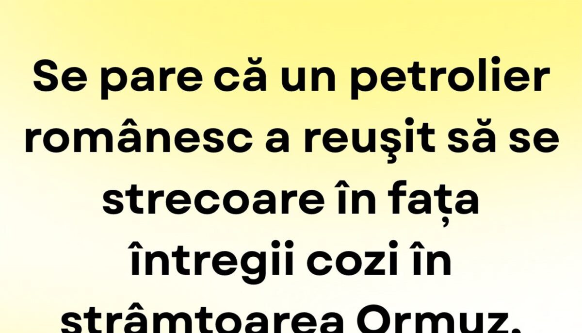 Imagine Stire BANCUL ZILEI | Petrolierul românesc și coada din strâmtoarea Ormuz | 2review.ro