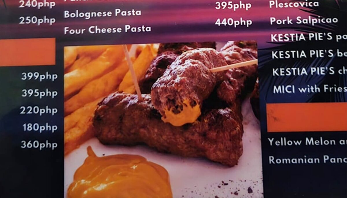 Imagine Stire Un turist român a avut surpriza vieții: A găsit sarmale și mici într-un restaurant din Filipine! Cât costă | 2review.ro