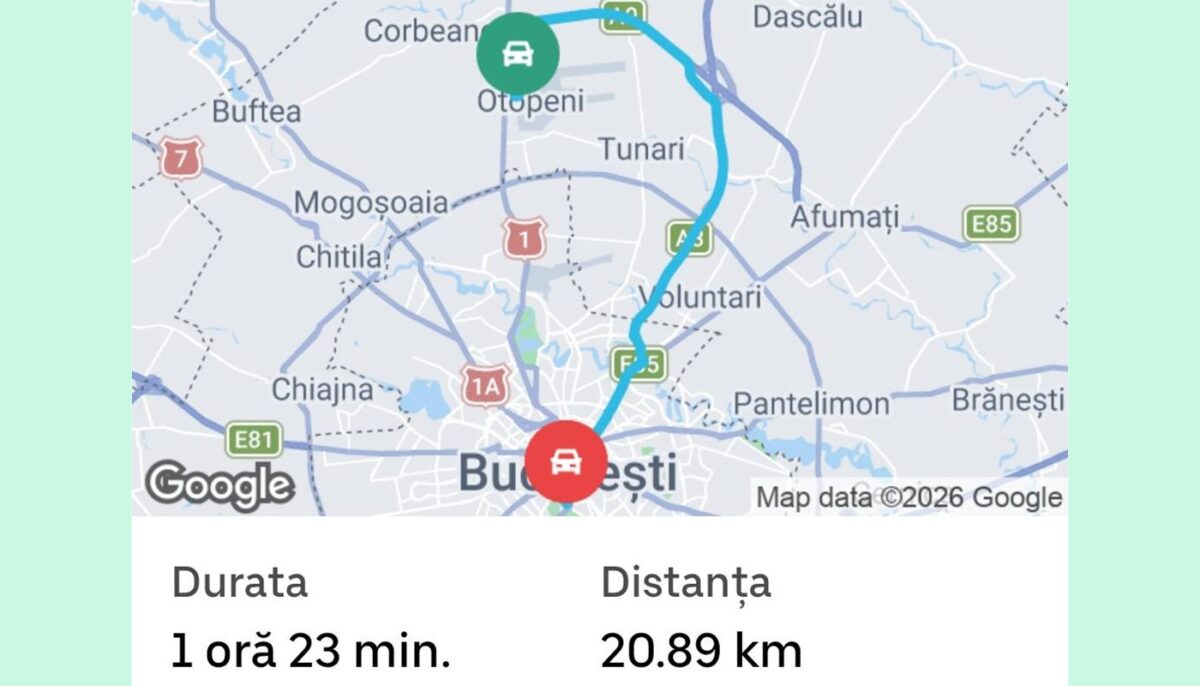 Imagine Stire Câți lei a plătit un client Uber, pentru o cursă de 1 oră și 23 de minute, din București la aeroportul Otopeni | 2review.ro