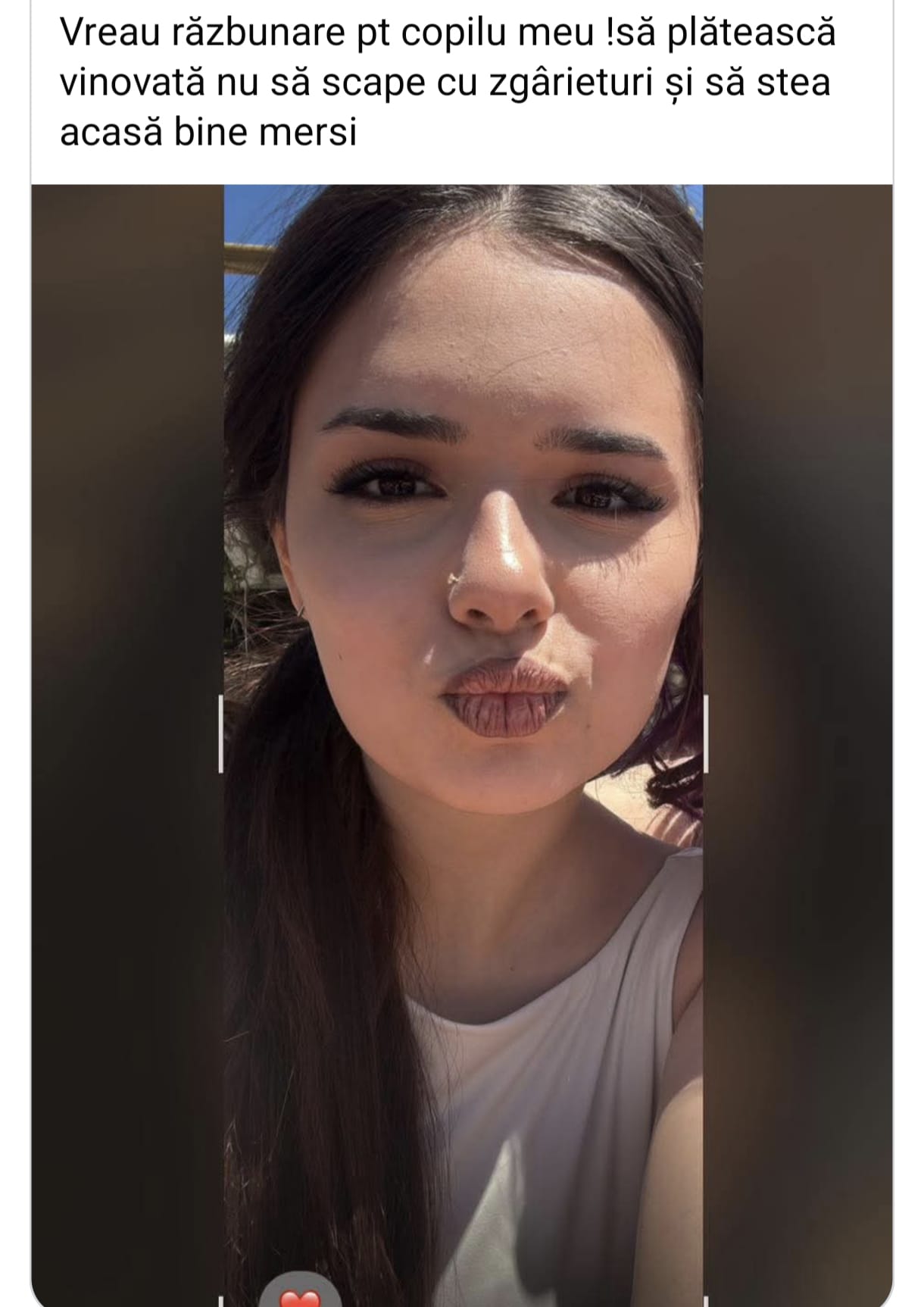 Ce mesaj a transmis mama Erikăi, la câteva zile după accident/ sursa foto: facebook