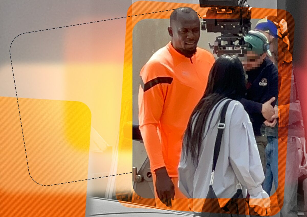 Imagine Stire Usain Bolt a făcut show la filmări și a cucerit-o pe colega de platou. Cel mai rapid om din lume a întors toate privirile pe Calea Victoriei | 2review.ro