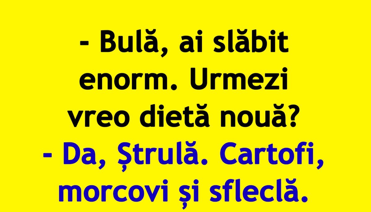 Imagine Stire BANC | Dieta lui Bulă cu cartofi, morcovi și sfeclă | 2review.ro