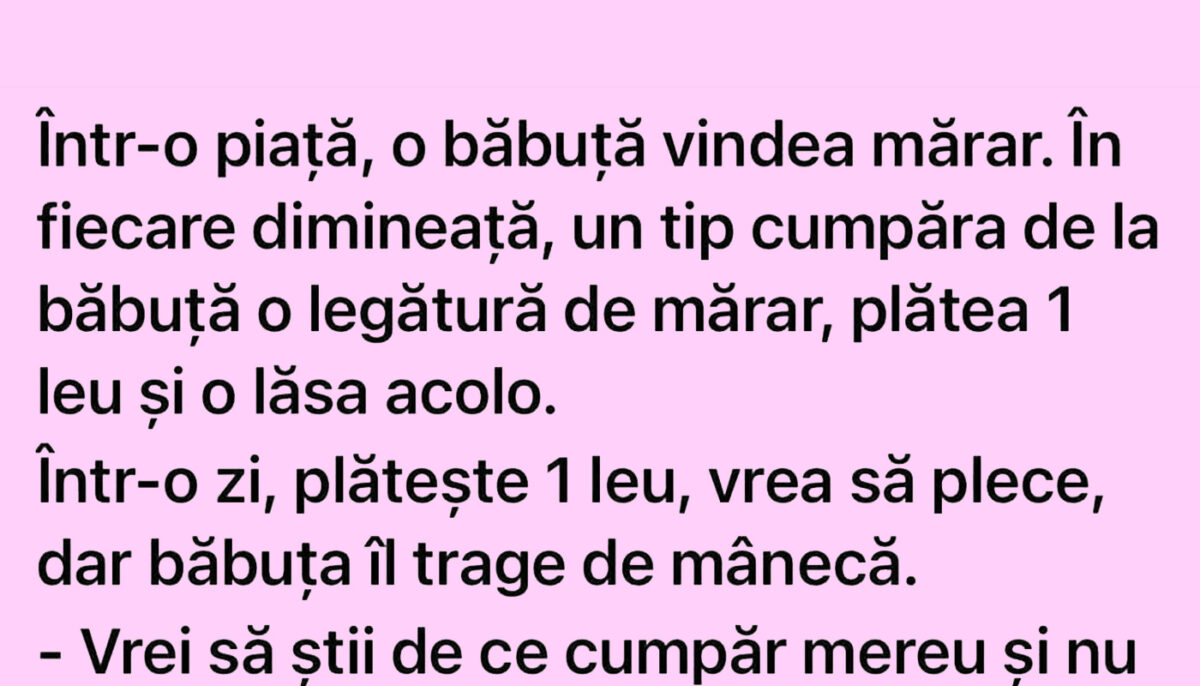 Imagine Stire BANCUL ZILEI | Băbuța și legătura de mărar | 2review.ro