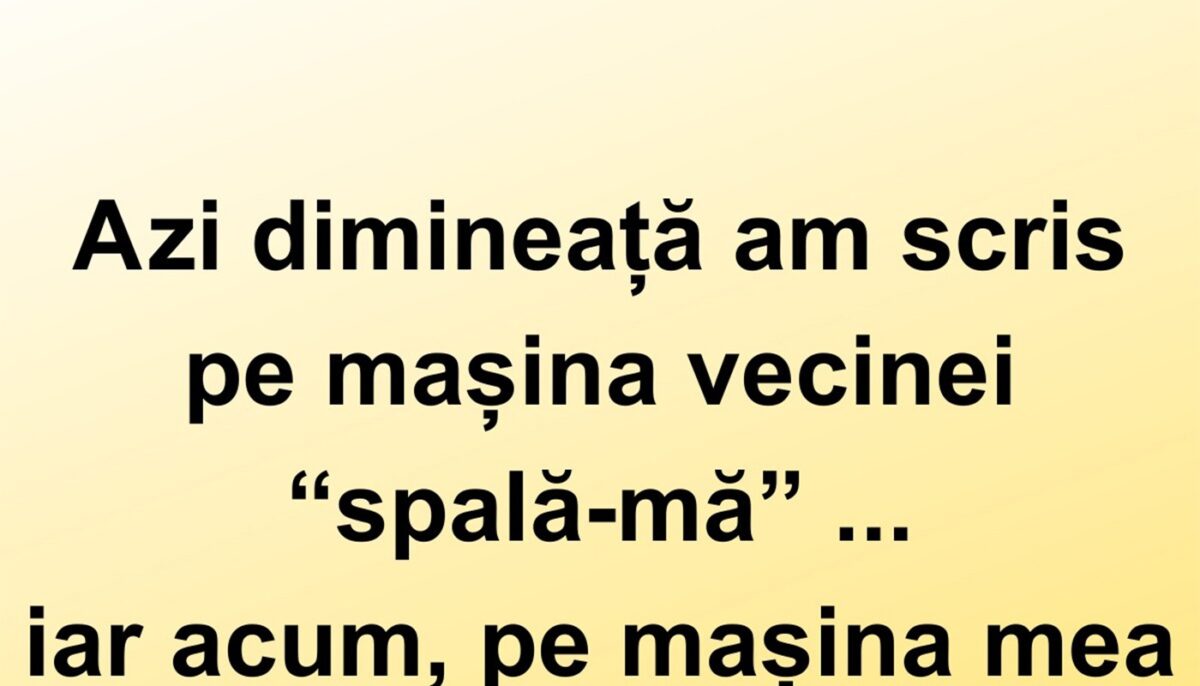 Imagine Stire Bancul sfârșitului de săptămână | Mașina vecinei | 2review.ro