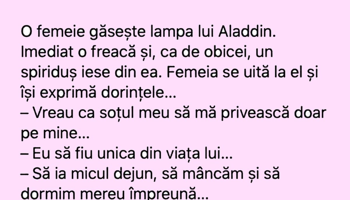 Imagine Stire BANC | Femeia și lampa lui Aladdin | 2review.ro