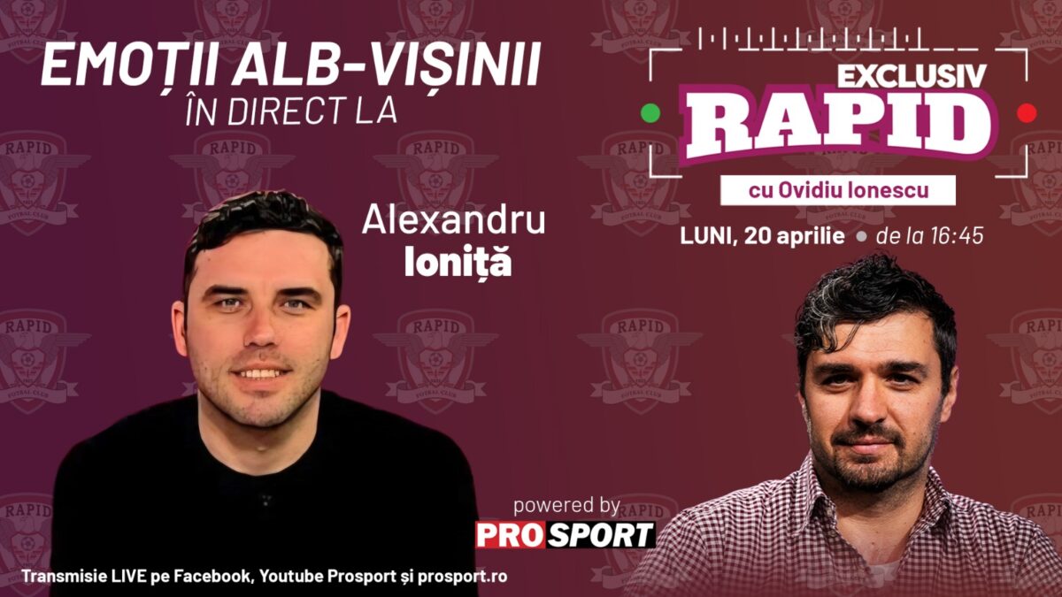 Imagine Stire „EXCLUSIV RAPID” – după Craiova – Rapid 1-0, cu Alexandru Ioniță e LIVE pe YouTube – ProSport, de la ora 16:45: Ce se întâmplă cu băieții lui Gâlcă?!? | 2review.ro