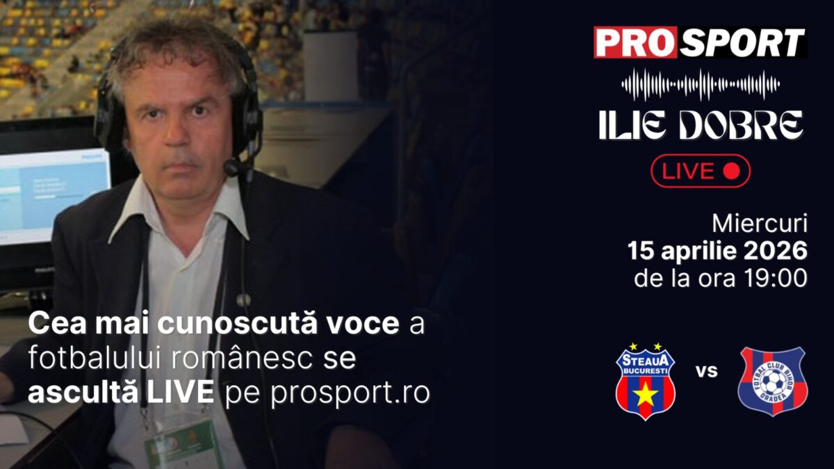 Imagine Stire Ilie Dobre comentează LIVE pe ProSport.ro meciul Steaua – F.C. Bihor, miercuri, 15 aprilie 2026, de la ora 19:00 | 2review.ro