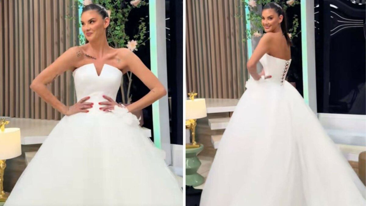 Imagine Stire Ramona Olaru a îmbrăcat rochia de mireasă! Apariție neașteptată, în direct, la Neatza | 2review.ro