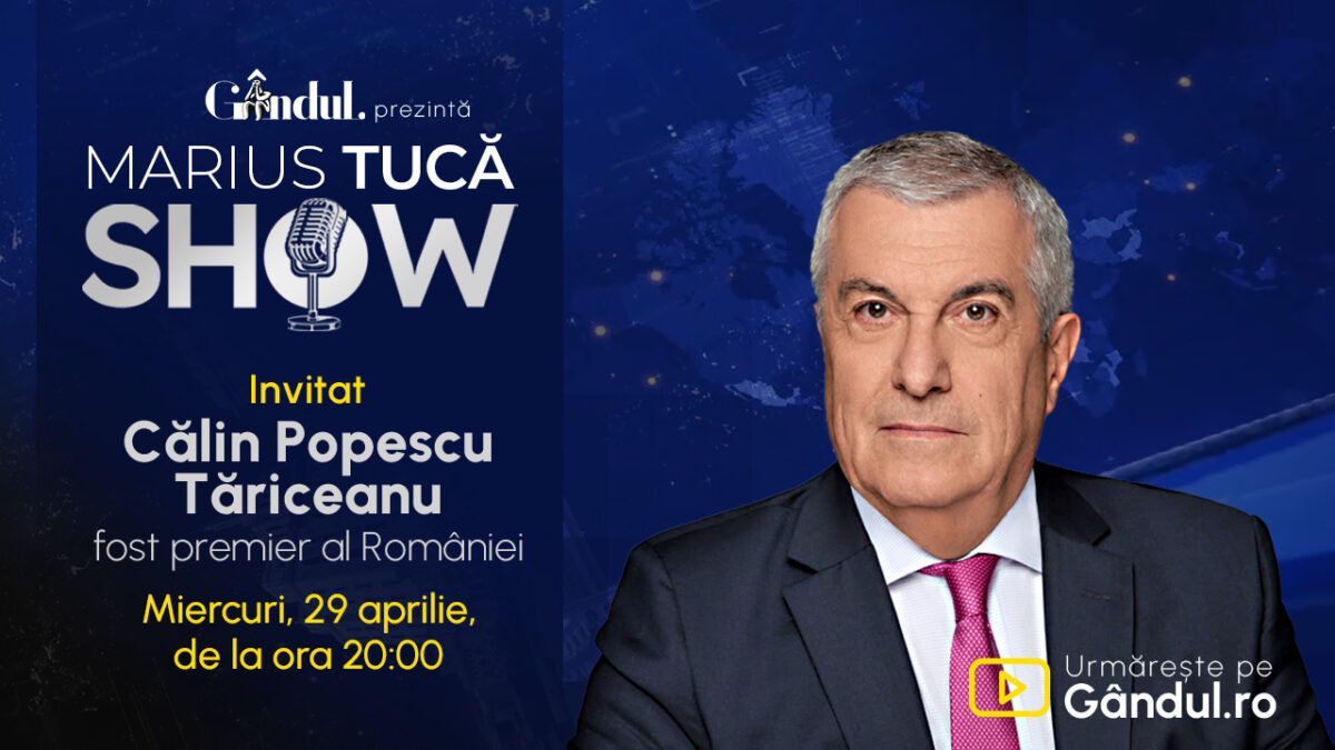 Imagine Stire Marius Tucă Show începe miercuri, 29 aprilie, de la ora 20.00, live pe Gândul. Invitat: Călin Popescu Tăriceanu | 2review.ro